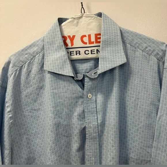 Bugatchi Men Large Shaped Fit XL Long Sleeve Dress Shirt - Picture 2 of 7